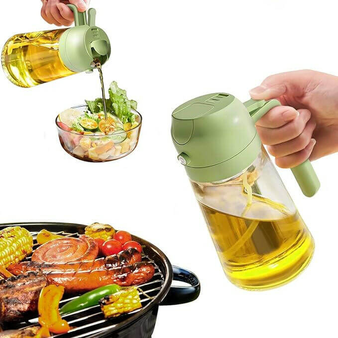 2 IN 1 oil spray bottle and dispenser