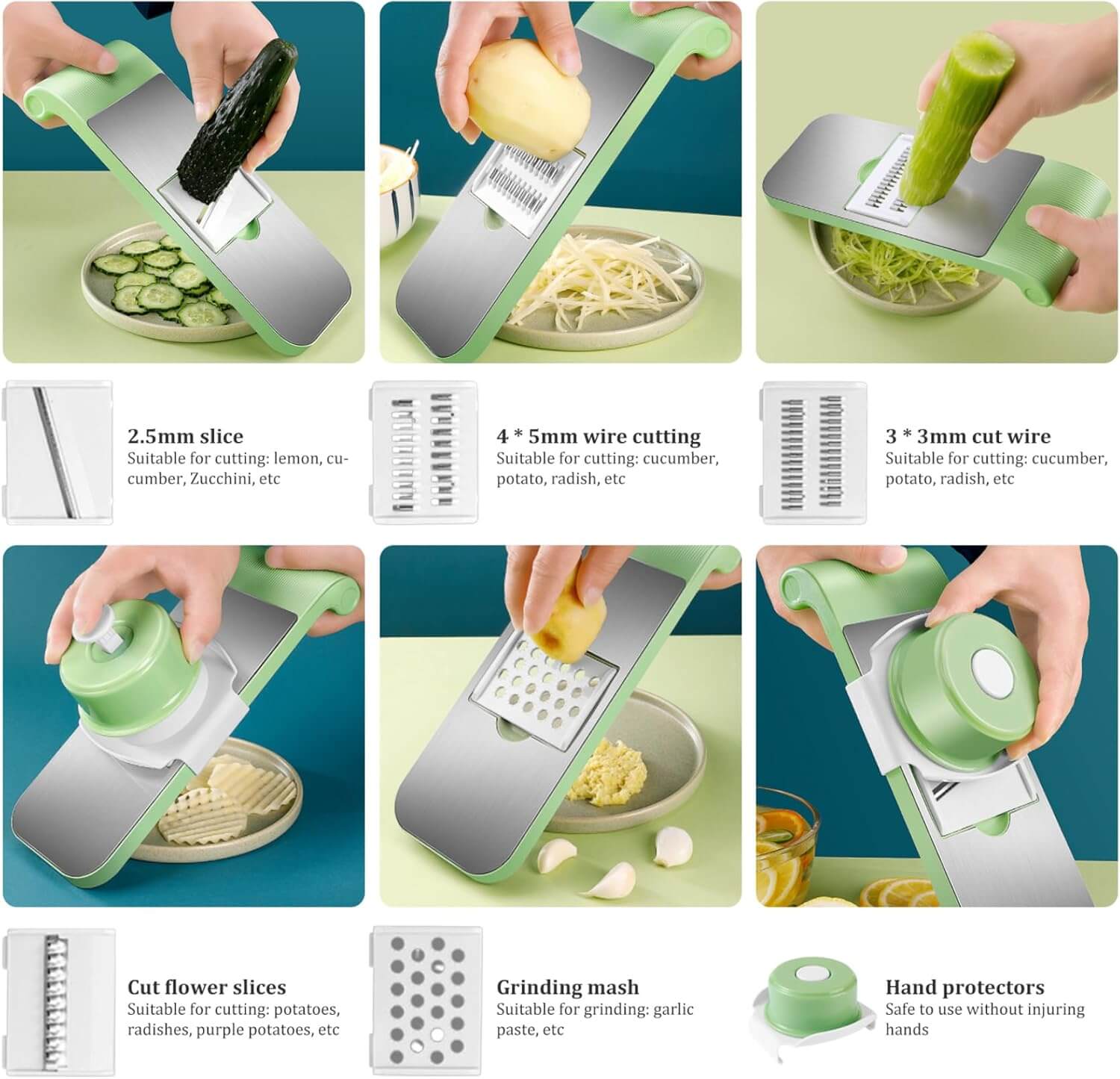 stainless steel 5 in 1 vegetable cutter